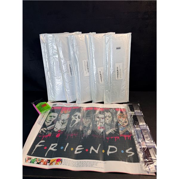 Lot of 5 "F.R.I.E.N.D.S" Horror-Themed Diamond Dot/Diamond Art Craft Sets - New