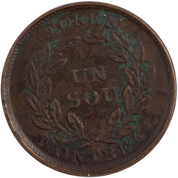 Canada Lower Bouquet Un Sou Token