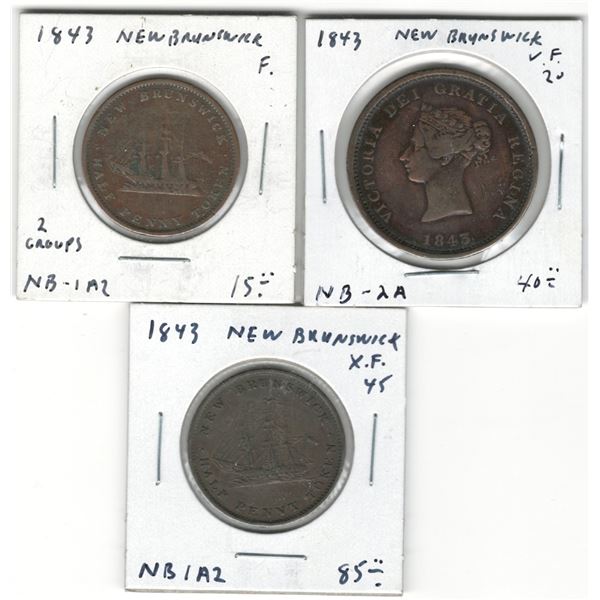 Canada Nova Scotia Token Lot (3 Pieces)