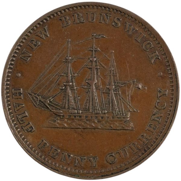 New Brunswick 1854 Half Penny NB-1B