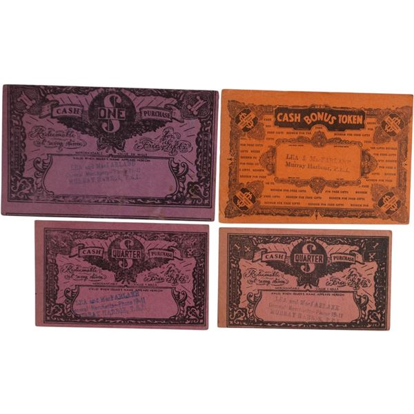 Canada Merchant Script PEI Lea & MacFarlane (4 Pieces)