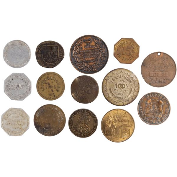 Canada Merchant Token & Medallion Mixed Lot (14 Pieces)