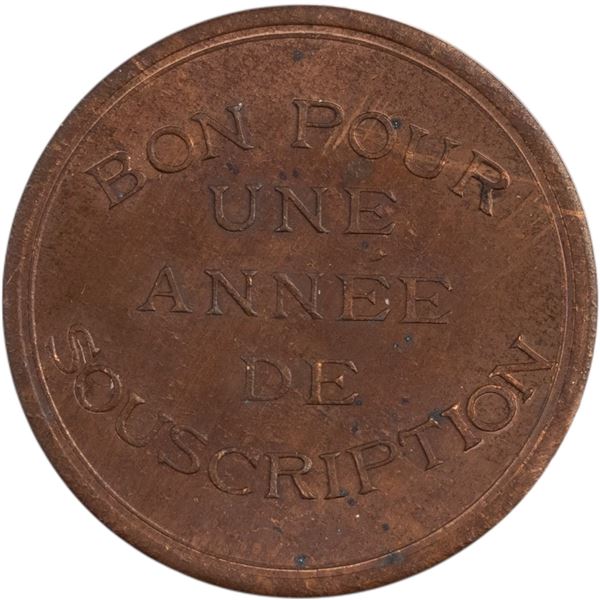 Canada Montreal Chess and Checker Club D'Echecs Token Breton 587