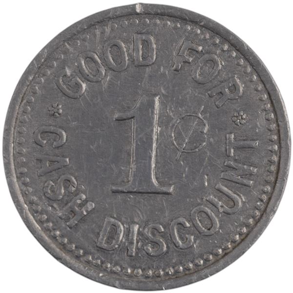Canada Sarnia Lambton Co. Ontario. J.D. Mills. 1 Cent Merchant Token 904-B-Fy