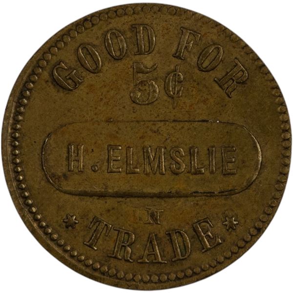 Canada St. Catharines 5 Cent H. Elmsie Brunswick Balke Merchant Token 976-C-E Breton 752 LeRoux 1024
