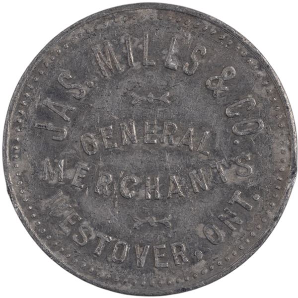 Canada Westover Ontario 50 Cents JAS. Mills & Co General Merchants 1148-A-B