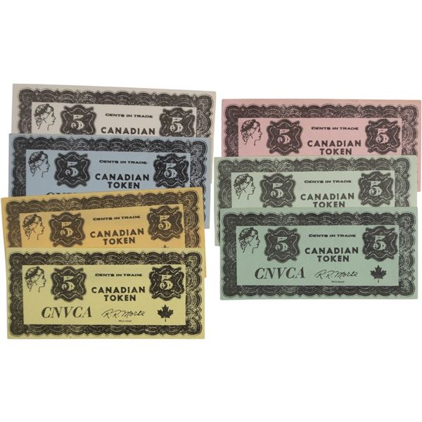 Canadian Token 5 Cents in Trade CNVCA R.R. MORSE (7 pieces)