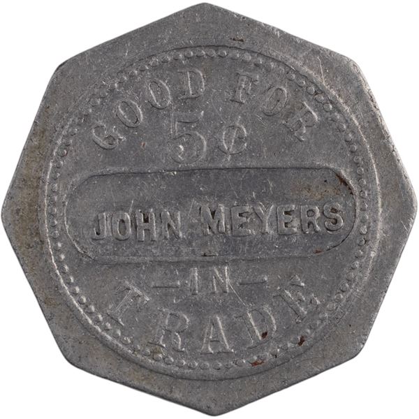 John Meyers 5 Cent Brunswick Balke Token