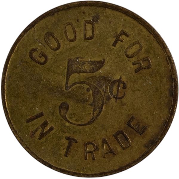 Mainland Cigar Store Good for 5 Cents Merchant Token