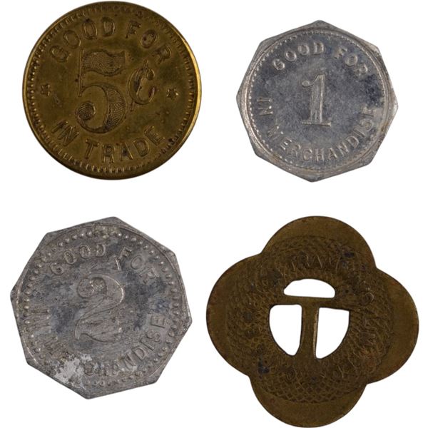 Merchant and Transit Token Lot (4 pieces)