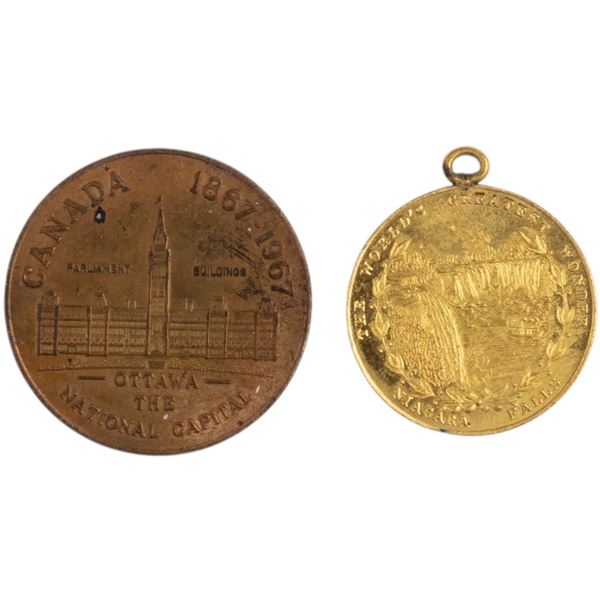 Canada 1867-1967 Ottawa Medal & 1901 Niagara Falls Medal (2 Pieces)