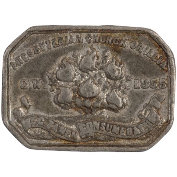 Canada Orillia Ontario 1855 Presbyterian Communion Token