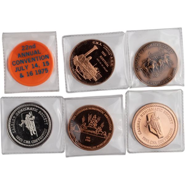 Canadian Numismatic Association & Calgary Numismatic Society Medals (6 Pieces)