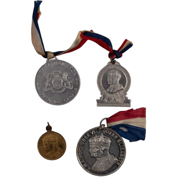 George VI & Queen Elizabeth Medallion Group (4 Pieces)
