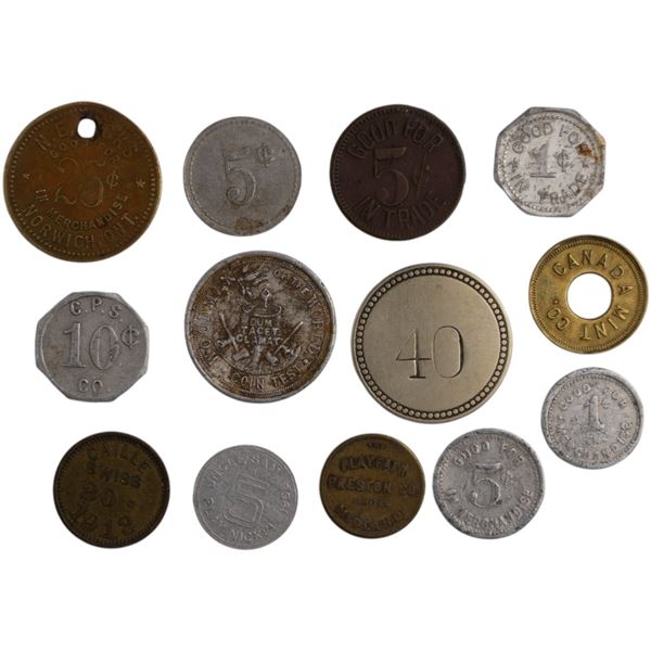 Mixed Token Lot (13 Pieces)