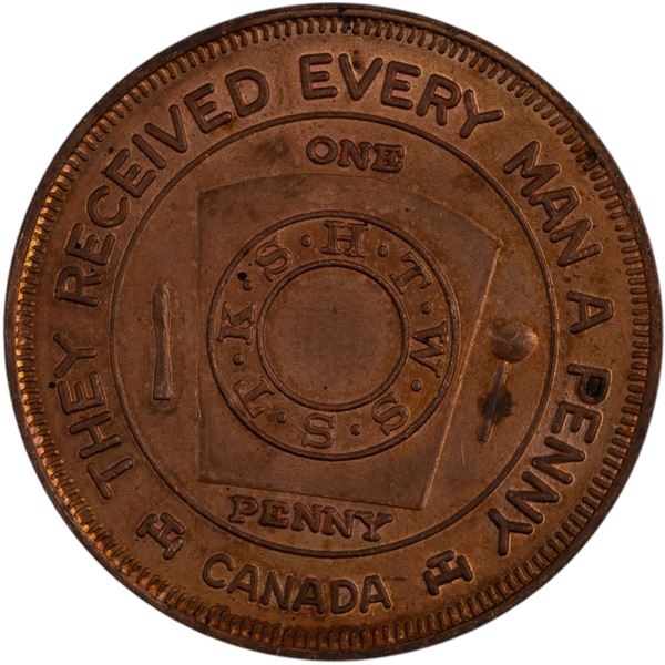 Canada London Ont. Chapter No. 23 Masonic Penny Token