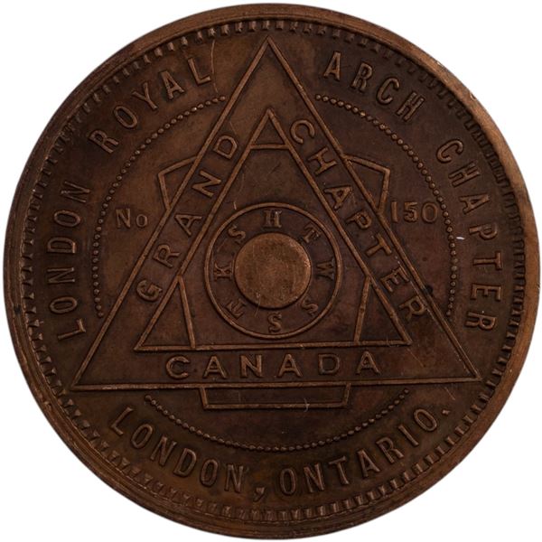 Canada London Ontario Royal Arch Chapter No. 150 Masonic Penny Token