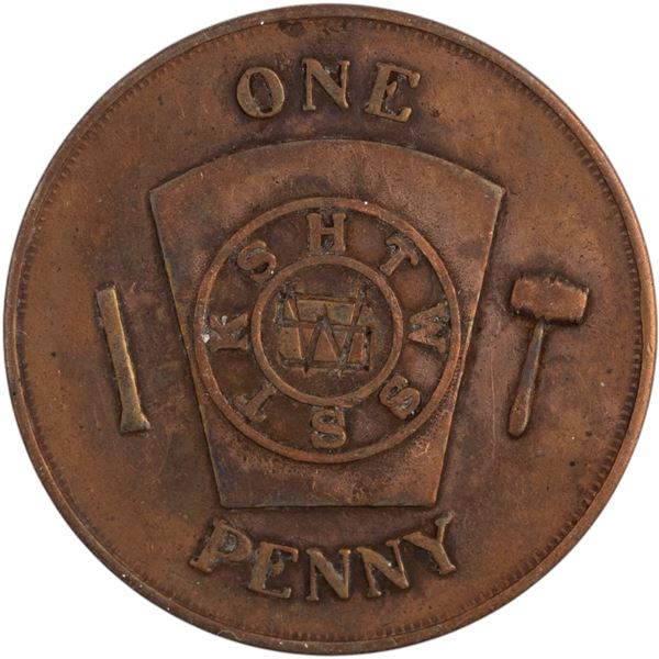 Canada Nilestown Ontario Chapter No. 247 Masonic Penny Token