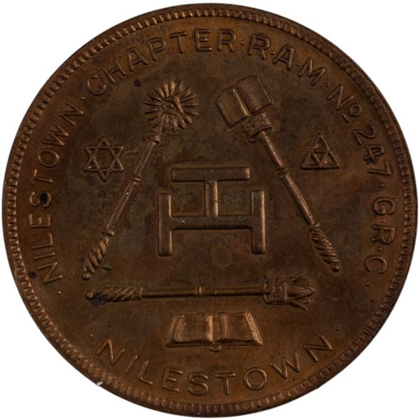 Canada Nilestown Ontario Chapter No. 247 Masonic Penny Token