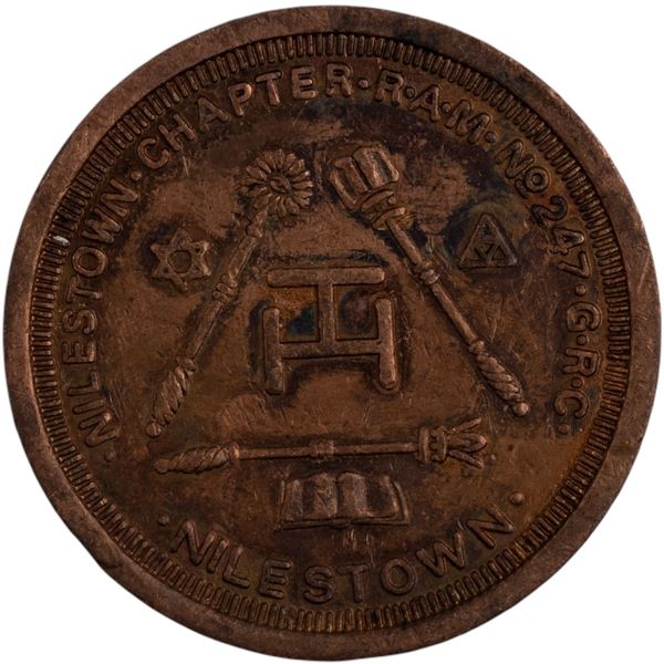 Canada Nilestown Ontario Chapter No. 247 Masonic Penny Token
