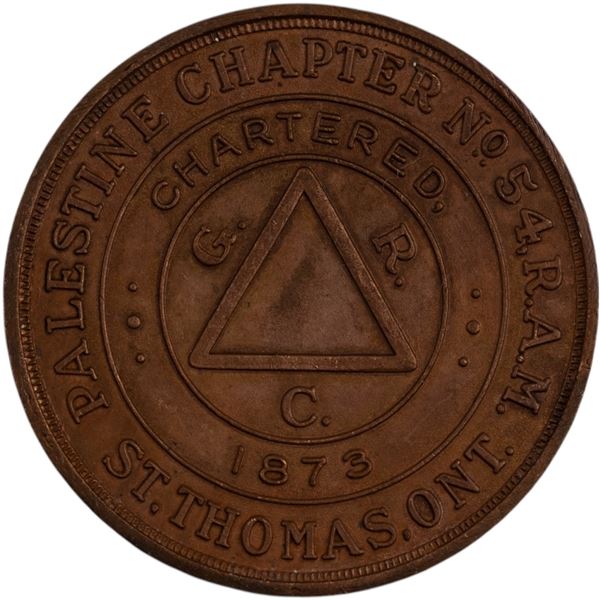 Canada St. Thomas Ontario Chapter No. 54 Masonic Penny Token