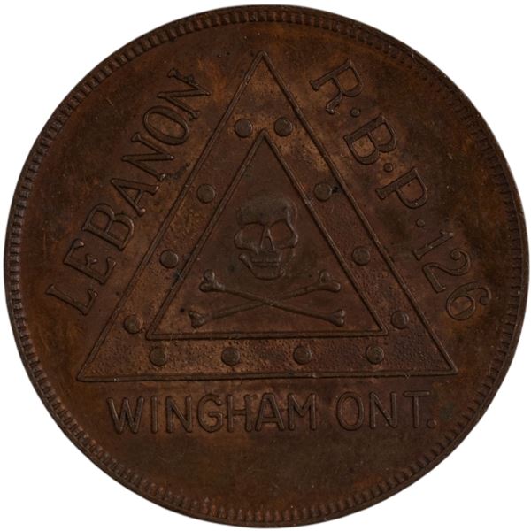Canada Wingham Ontario Masonic Penny Token