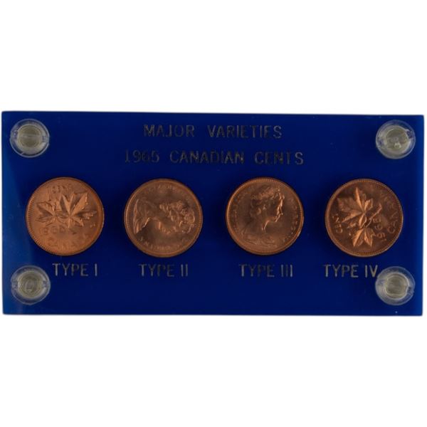 Canada 1965 1 Cents Major Varieties Lot