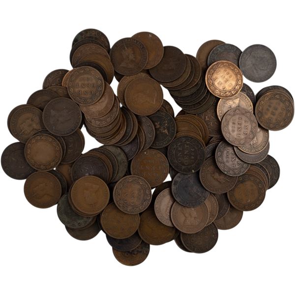 Canada Edward VII Large Cent Lot (135 Pieces)