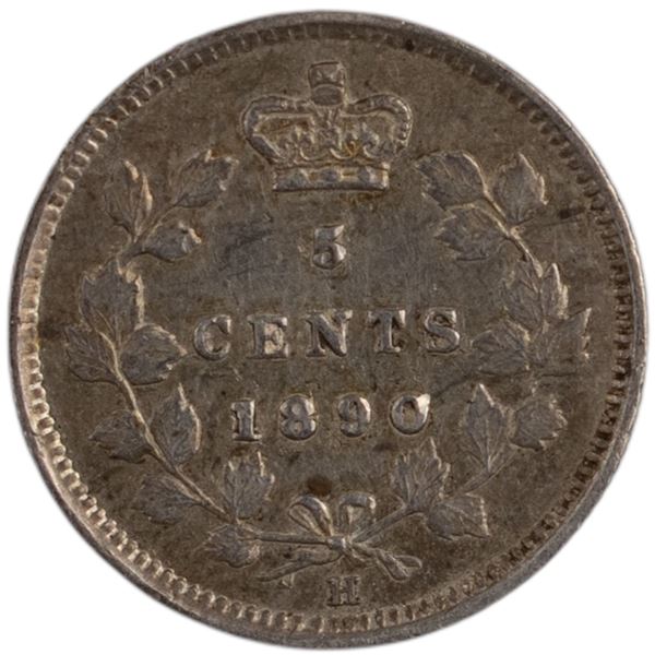 Canada 1890H Silver 5 Cents