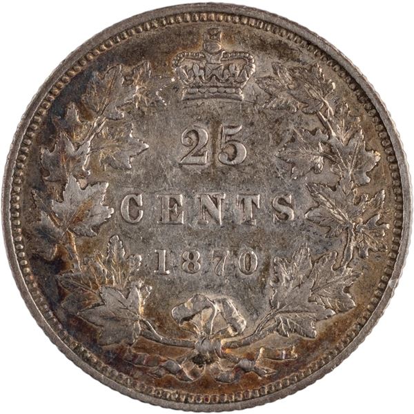 Canada 1870 Silver 25 Cents