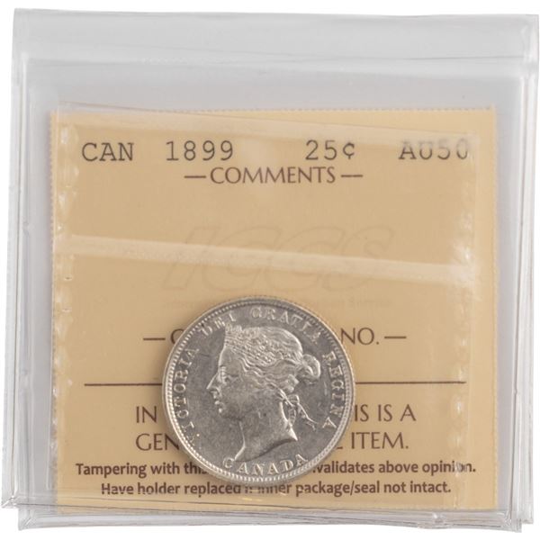 Canada 1899 Silver 25 Cents