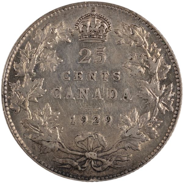Canada 1929 Silver 25 Cents