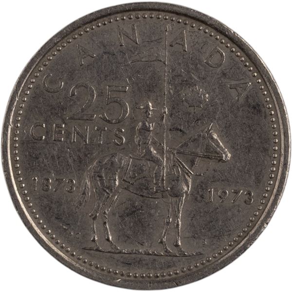 Canada 1973 25 Cents Large Bust