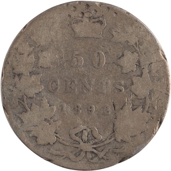 Canada 1892 Silver 50 Cents