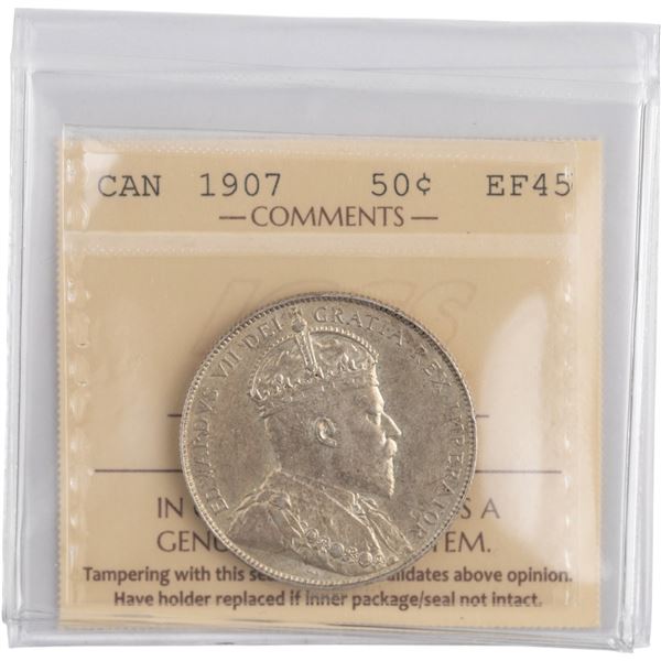 Canada 1907 Silver 50 Cents