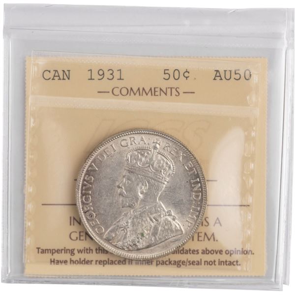 Canada 1931 Silver 50 Cents