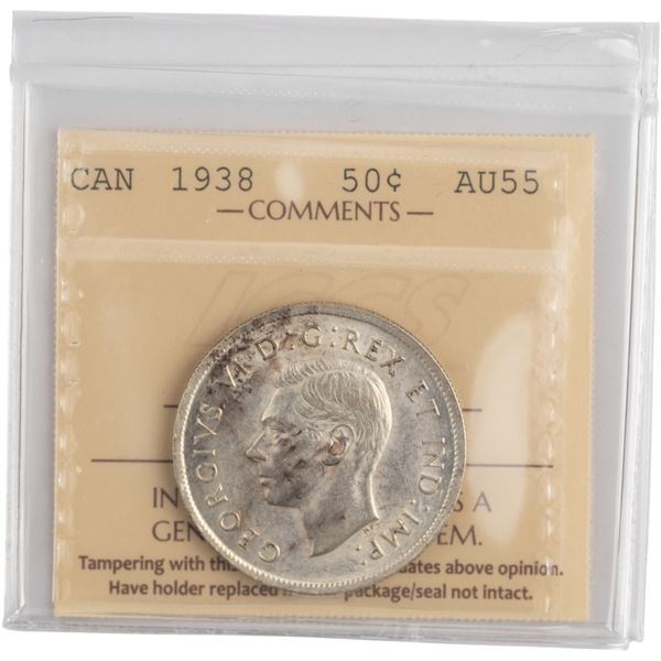 Canada 1938 Silver 50 Cents