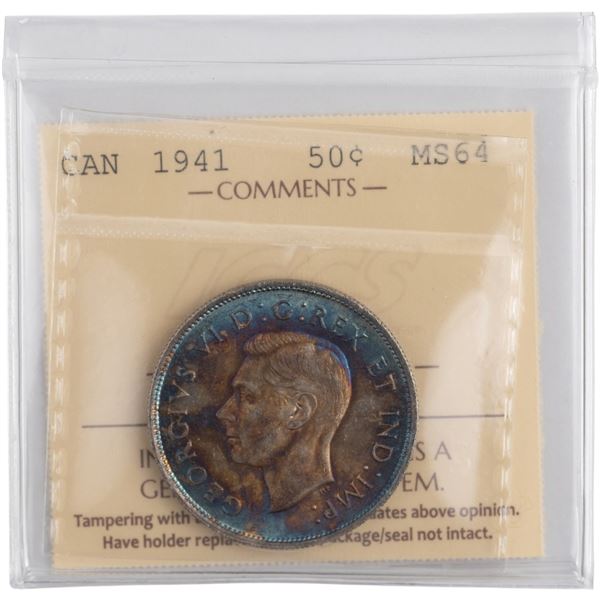 Canada 1941 Silver 50 Cents