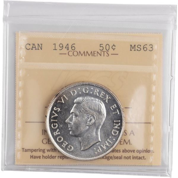 Canada 1946 Silver 50 Cents