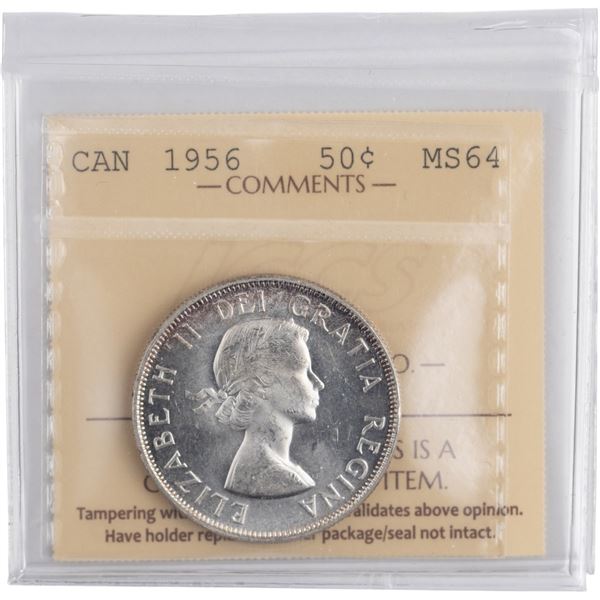 Canada 1956 Silver 50 Cents