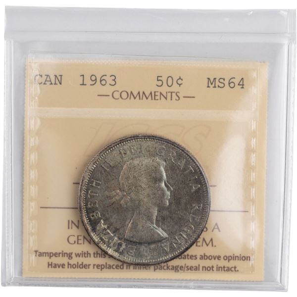 Canada 1963 Silver 50 Cents