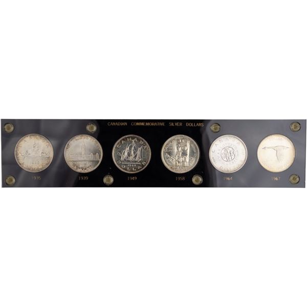 Canada 1935-67 Silver Dollars (6 Pieces)