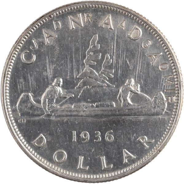 Canada 1936 Silver Dollar with Countermarks