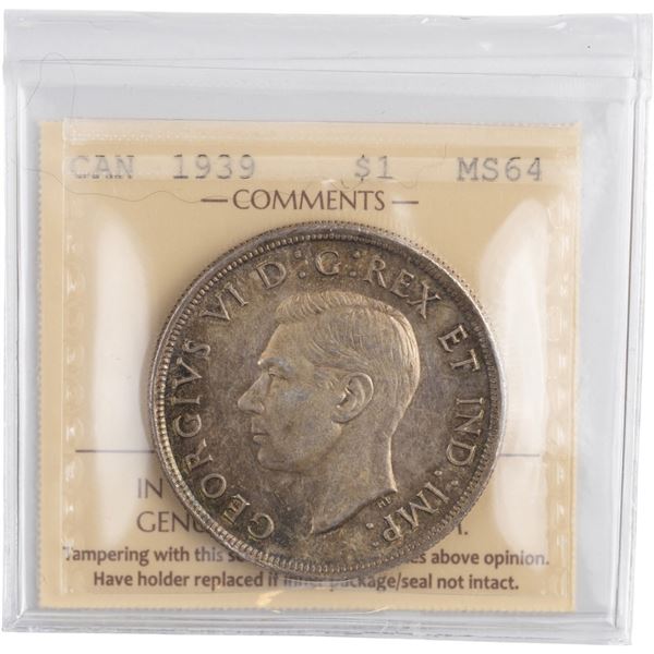 Canada 1939 Silver Dollar