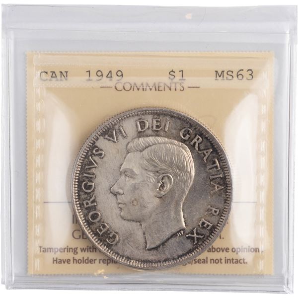 Canada 1949 Silver Dollar