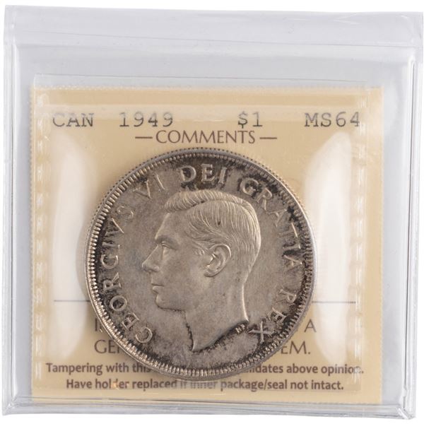 Canada 1949 Silver Dollar