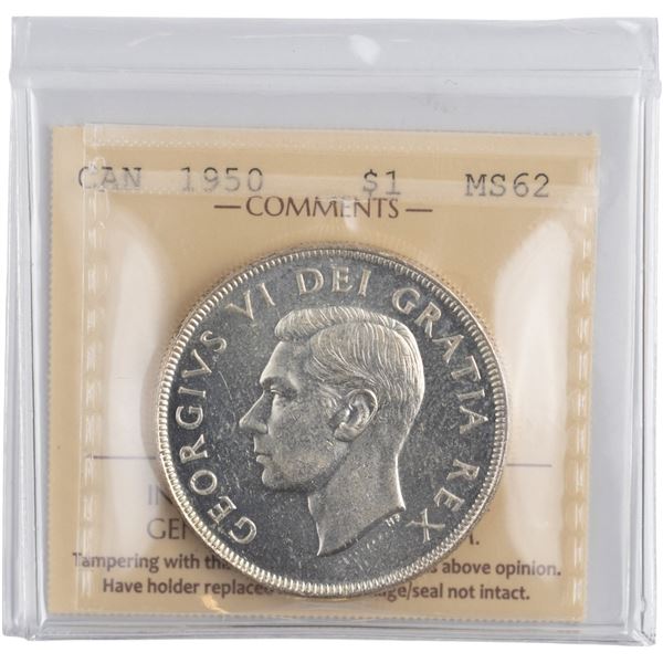 Canada 1950 Silver Dollar