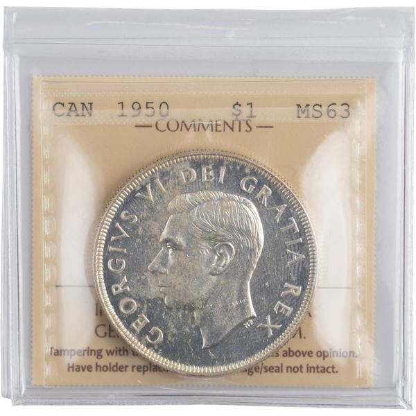 Canada 1950 Silver Dollar