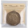 Image 1 : Canada 1950 SWL Silver Dollar