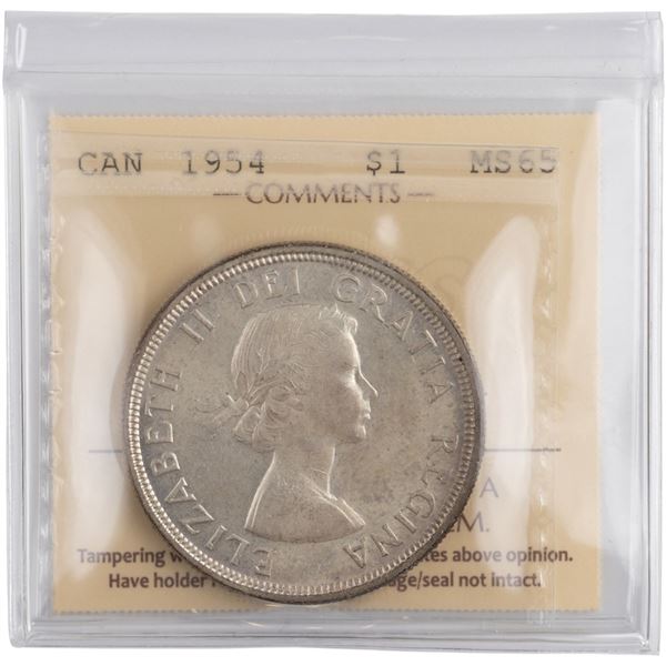 Canada 1954 Silver Dollar